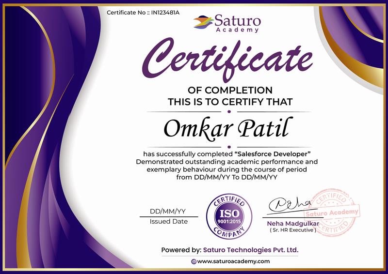 Saturo Certificates